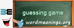 WordMeaning blackboard for guessing game